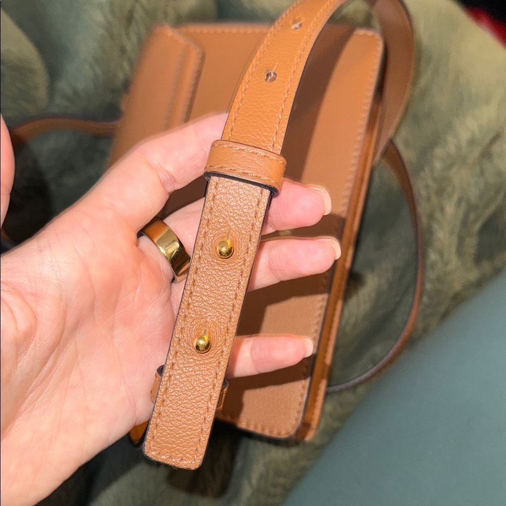 Versace Tan Crossbody Bag with Medusa Emblem - Picture 10 of 14